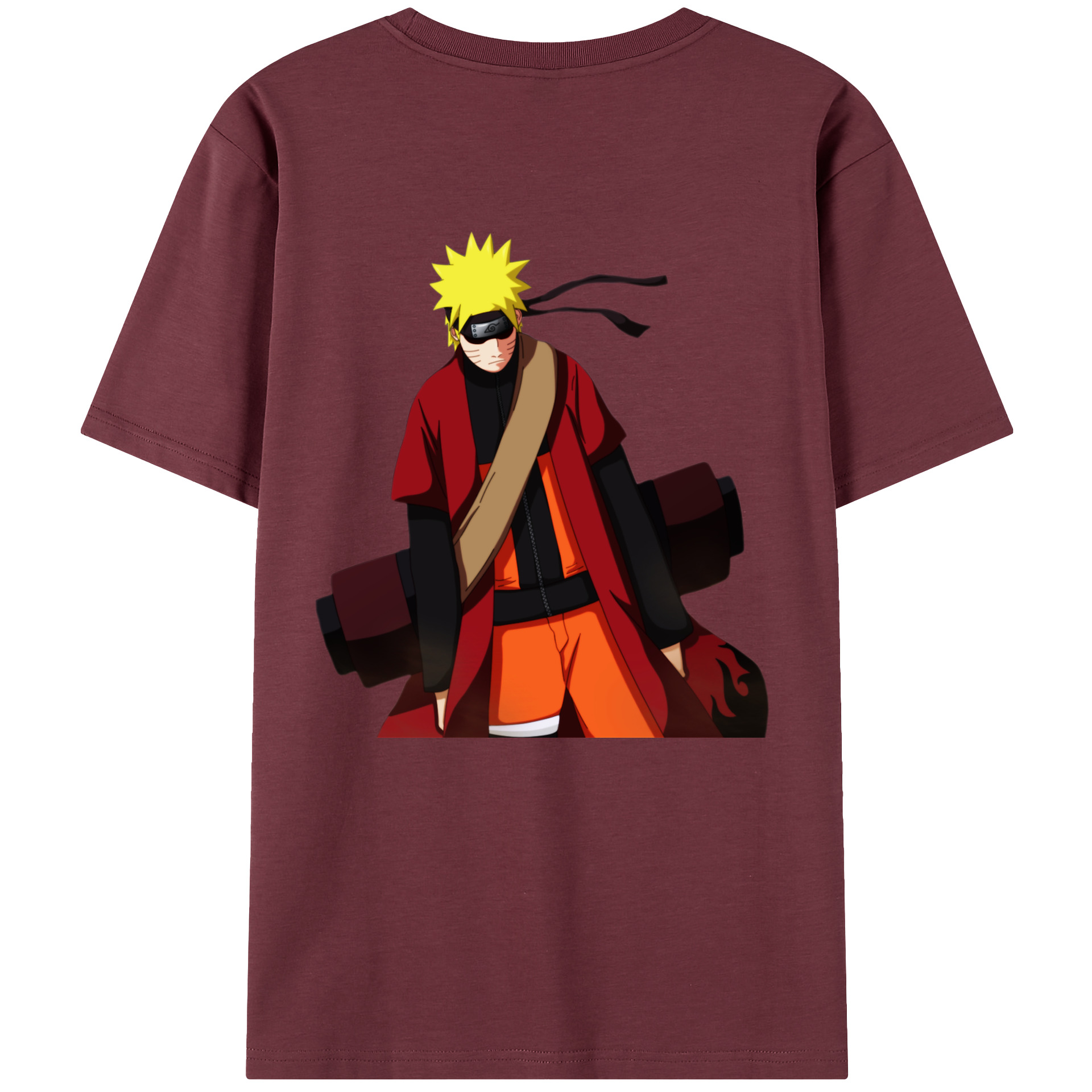 （画像用） NARUTO -ナルト- うずまき ナルト Uzumaki Naruto 綿100％半袖Tシャツ（背面プリント）